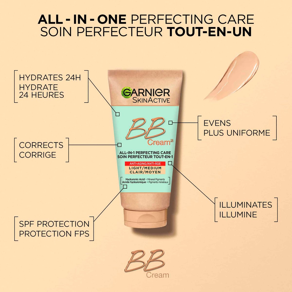 Garnier Skin Naturals (Original) © Combination to Oily Skin Hyaluronic Aloe All-in-1 BB Medium Cream