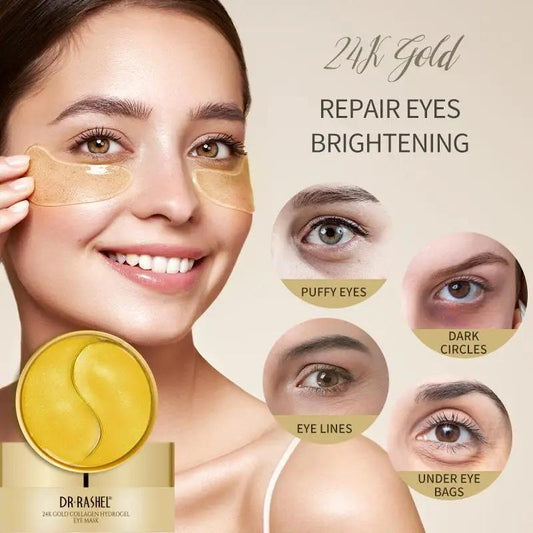 Dr Rashel - Hydrogel Under Eye Patches, Eye Mask for Puffy Eyes & Dark Circles Treatments, Reduce Under Eye Bags and Smooth Wrinkles, Eye Skin Care Pads (60 PCS)